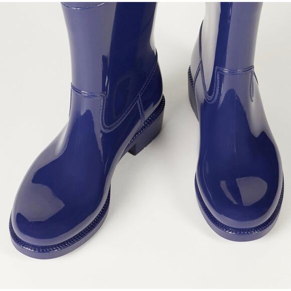 The Drop Women's Navy Blue Stella Mid-shaft Rainboots - Picture 2 of 5